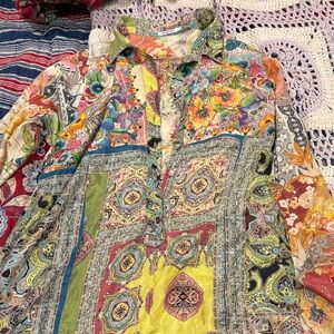 Johnny Was Multicolor Patterned Shirt